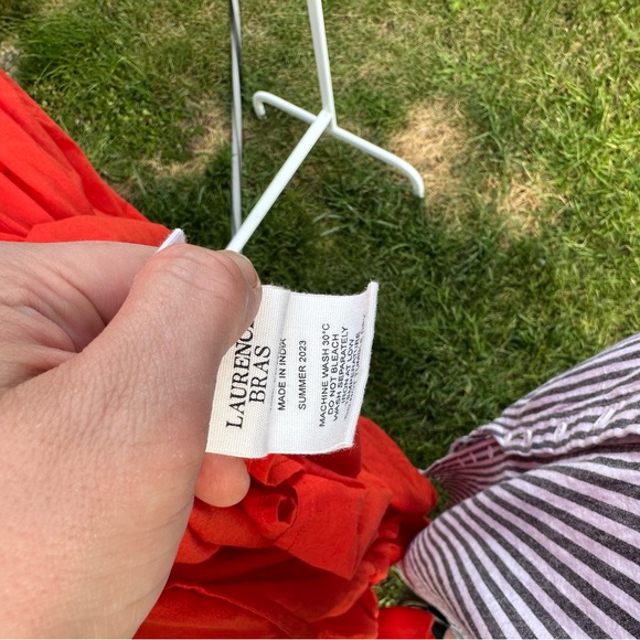 Laurence BRAS COTTON  Red Maxi Dress - Picture 5 of 16